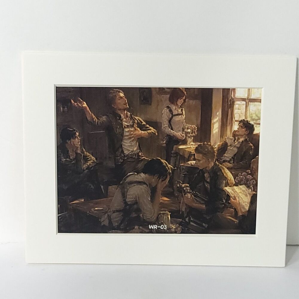 Pub Bar Attack On Titan Still Shot Card Anime Wall Art Oversized Board A4
